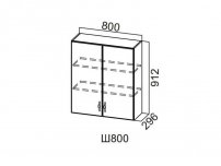Шкаф навесной 800 Ш800-912 912х800х296мм Прованс
